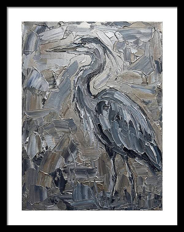 Heron In Monochrome Tones