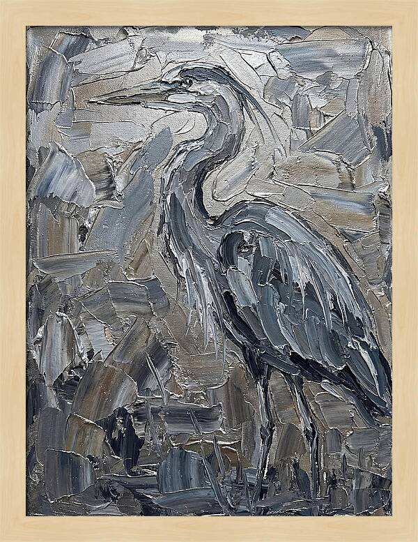 Heron In Monochrome Tones