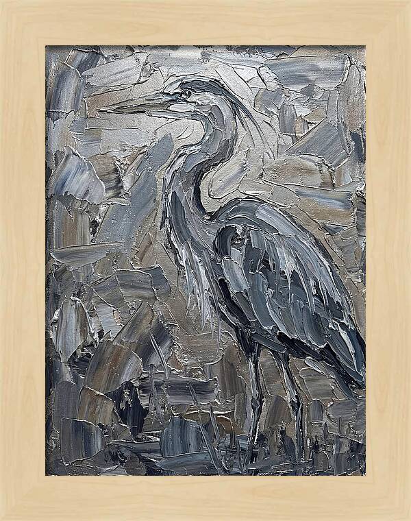 Heron In Monochrome Tones
