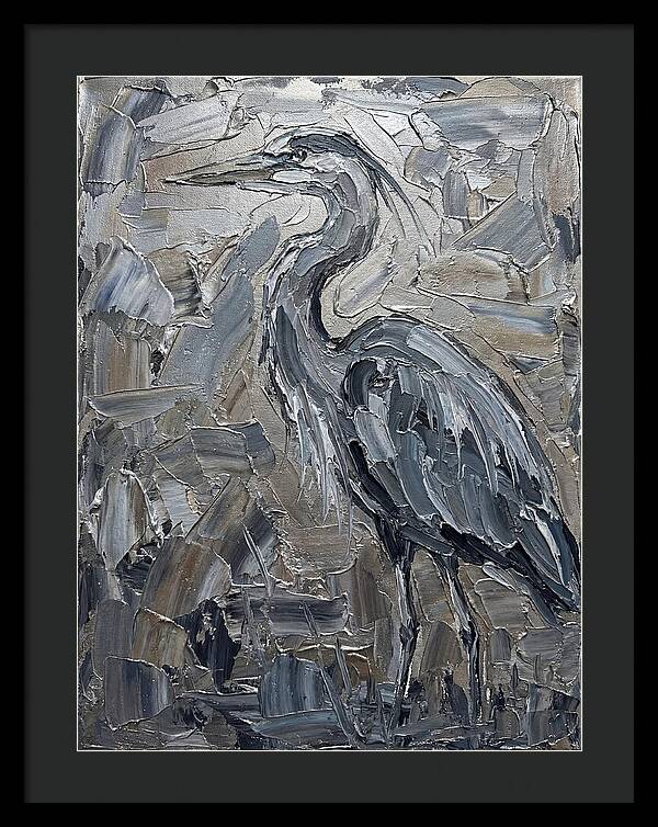 Heron In Monochrome Tones
