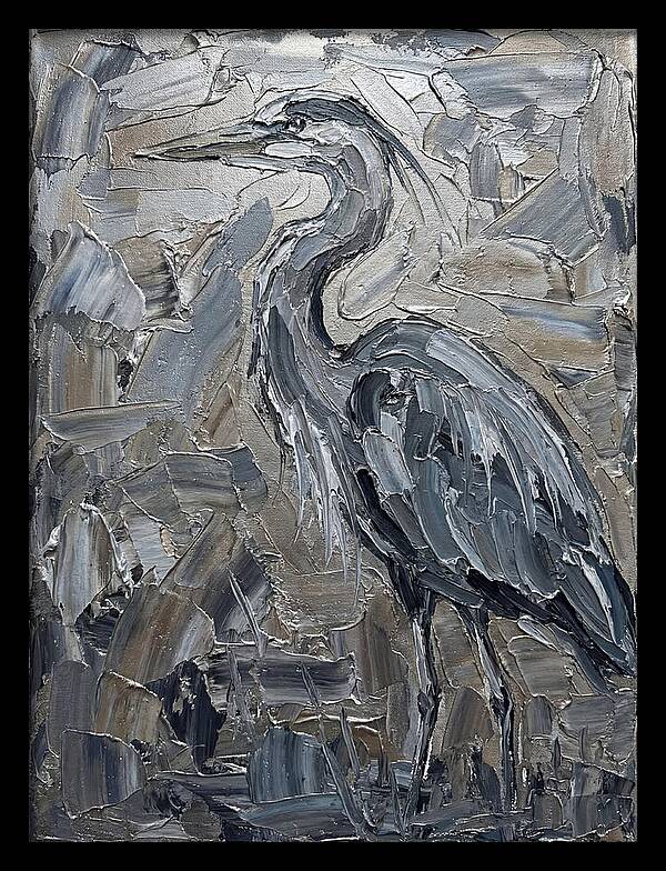 Heron In Monochrome Tones