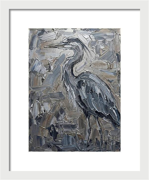 Heron In Monochrome Tones
