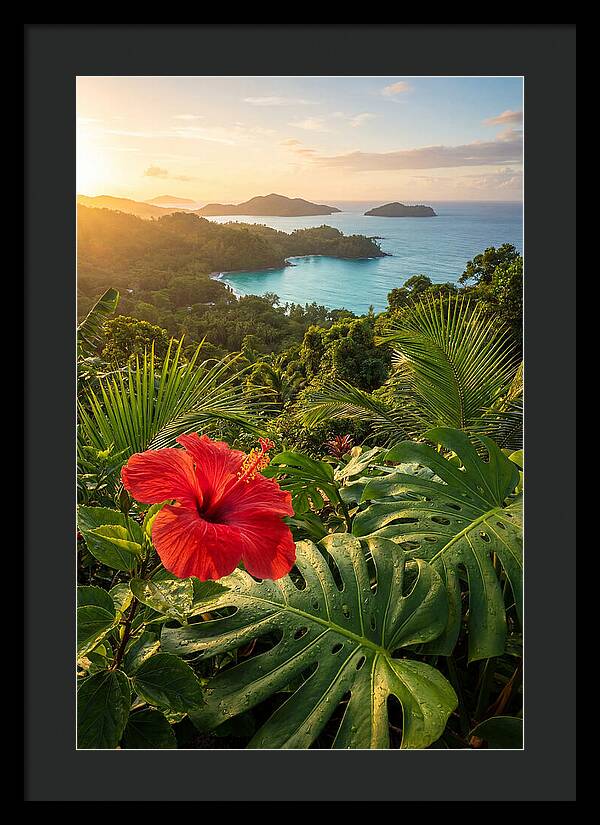 Hibiscus In Tropical Paradise