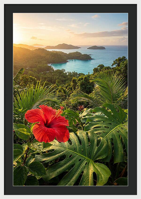 Hibiscus In Tropical Paradise