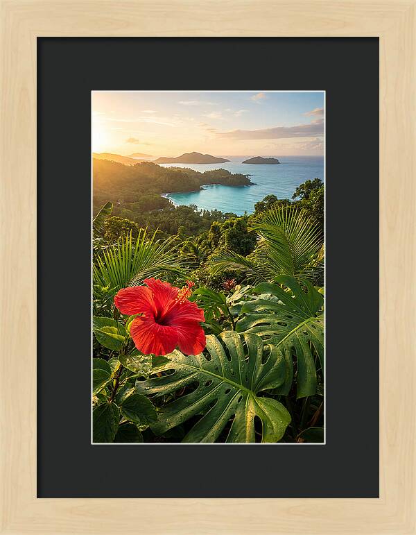 Hibiscus In Tropical Paradise