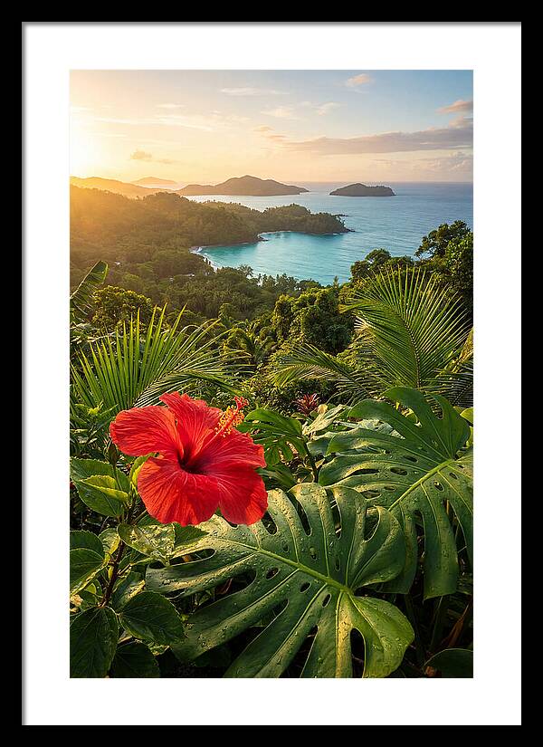 Hibiscus In Tropical Paradise
