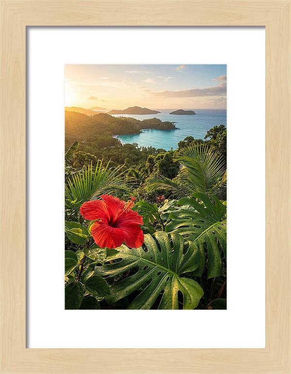 Hibiscus In Tropical Paradise