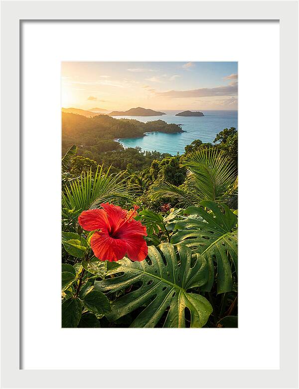 Hibiscus In Tropical Paradise