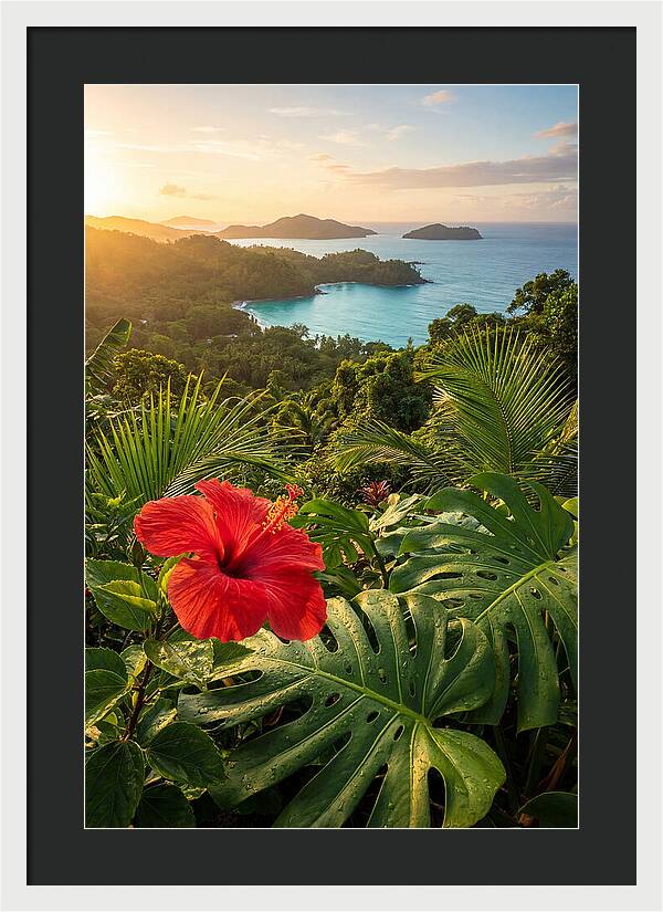 Hibiscus In Tropical Paradise