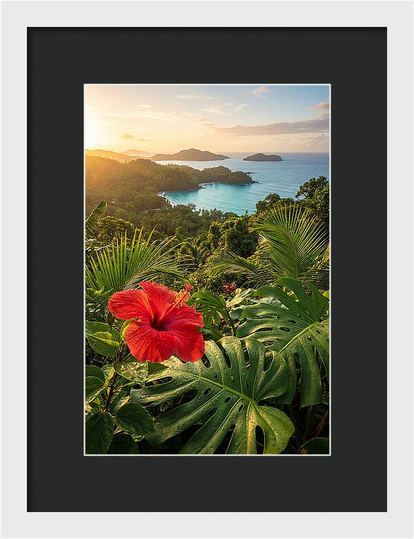 Hibiscus In Tropical Paradise