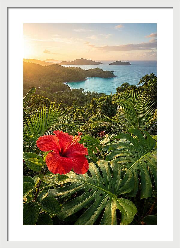 Hibiscus In Tropical Paradise