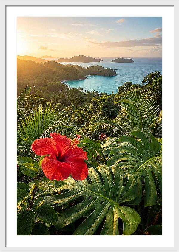 Hibiscus In Tropical Paradise