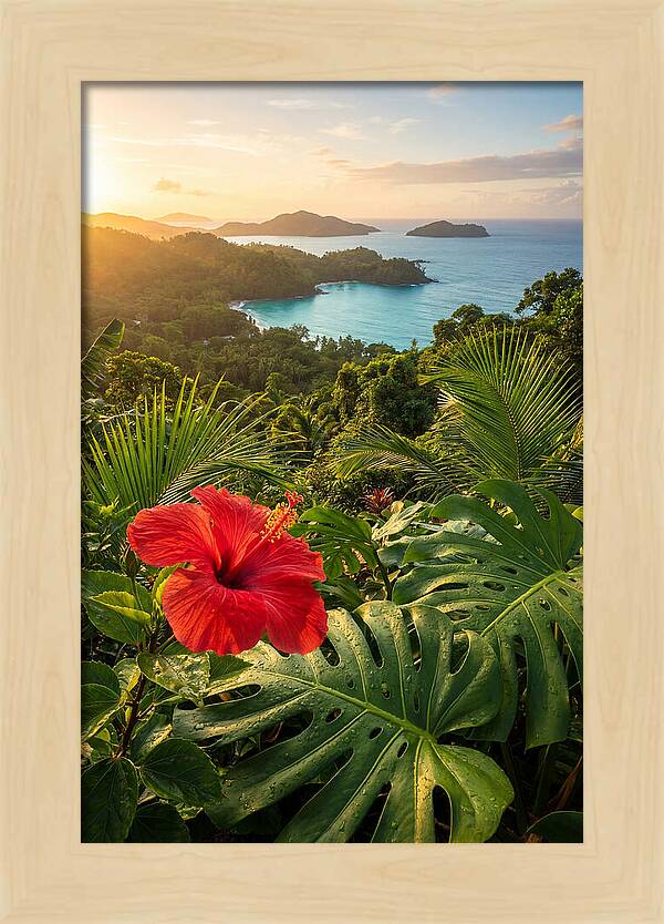 Hibiscus In Tropical Paradise
