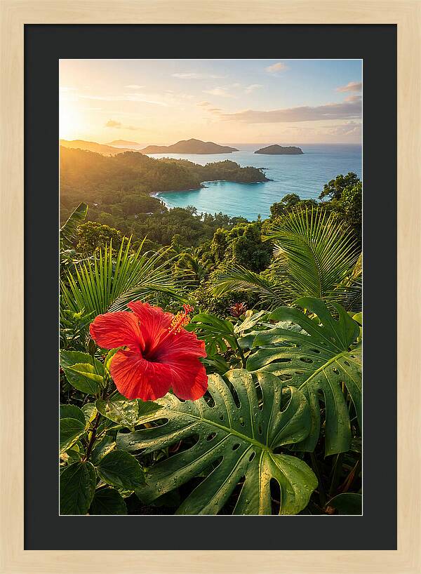 Hibiscus In Tropical Paradise