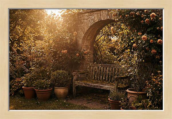 Hidden Garden Corner With Bench