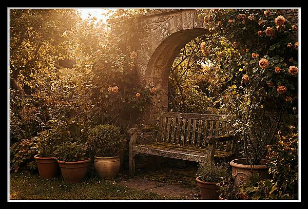 Hidden Garden Corner With Bench