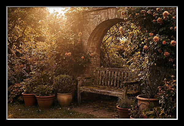 Hidden Garden Corner With Bench