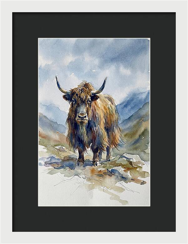 Highland Yak In Nature