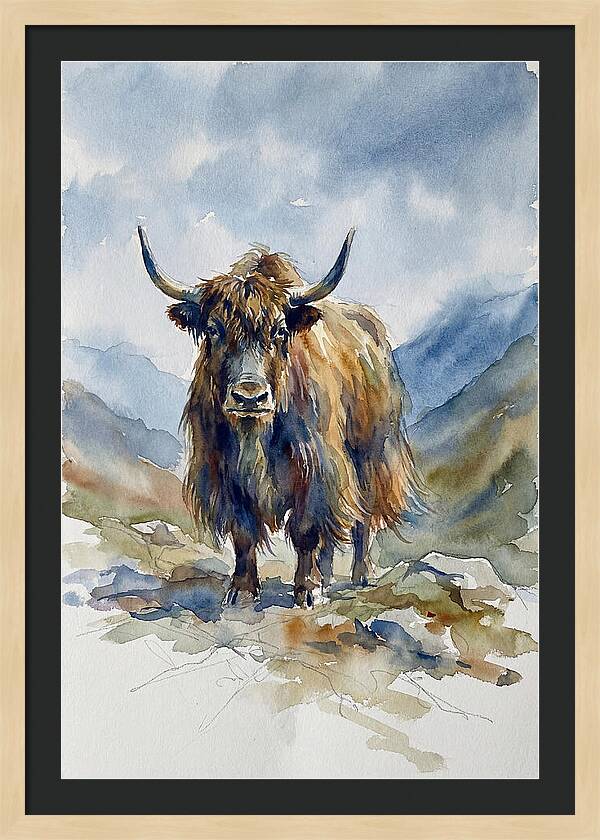 Highland Yak In Nature
