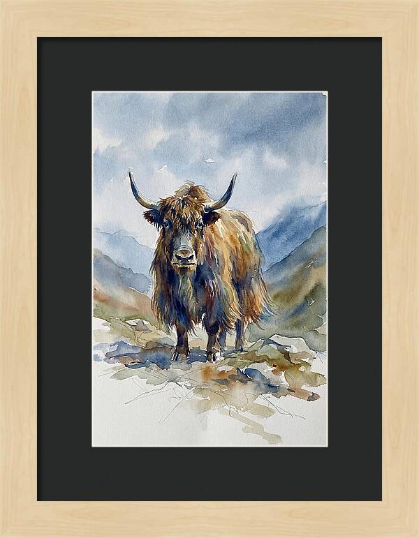 Highland Yak In Nature