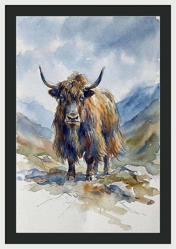 Highland Yak In Nature