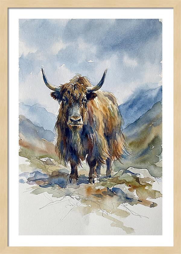 Highland Yak In Nature