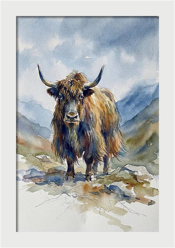 Highland Yak In Nature