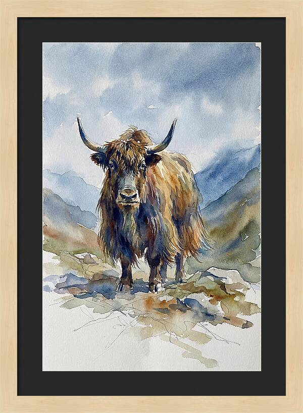 Highland Yak In Nature