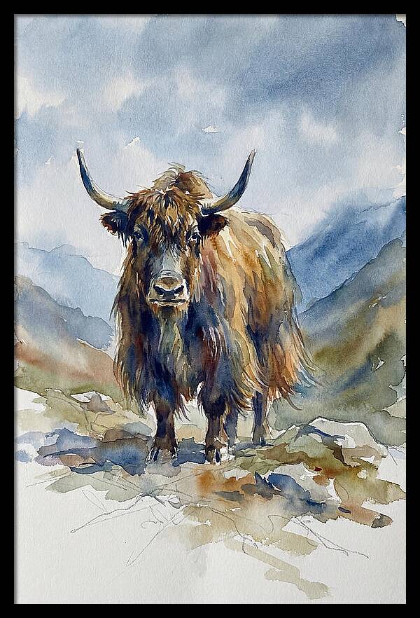Highland Yak In Nature