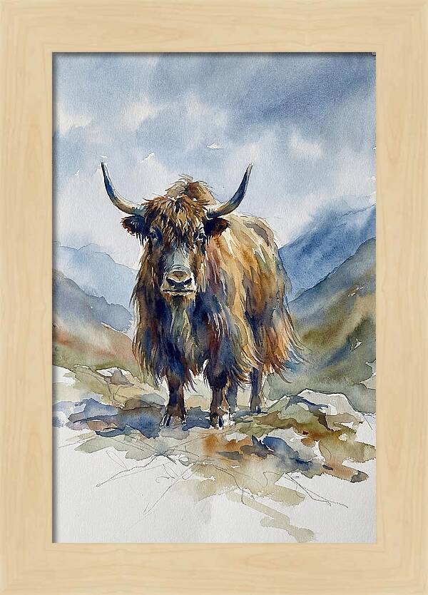 Highland Yak In Nature
