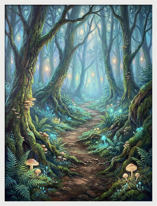 Hiking Trail Through Enchanted Forest