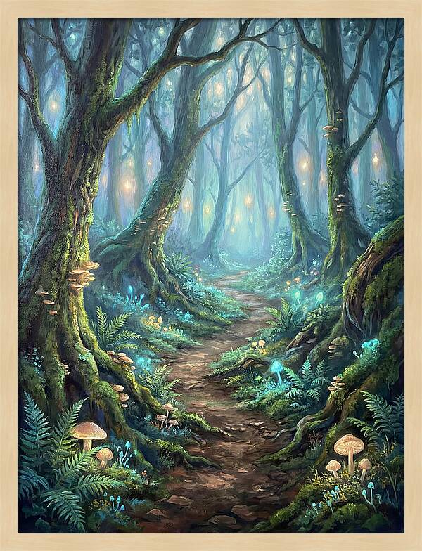 Hiking Trail Through Enchanted Forest