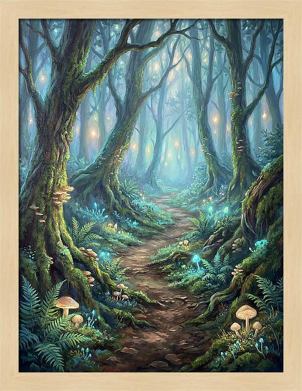 Hiking Trail Through Enchanted Forest