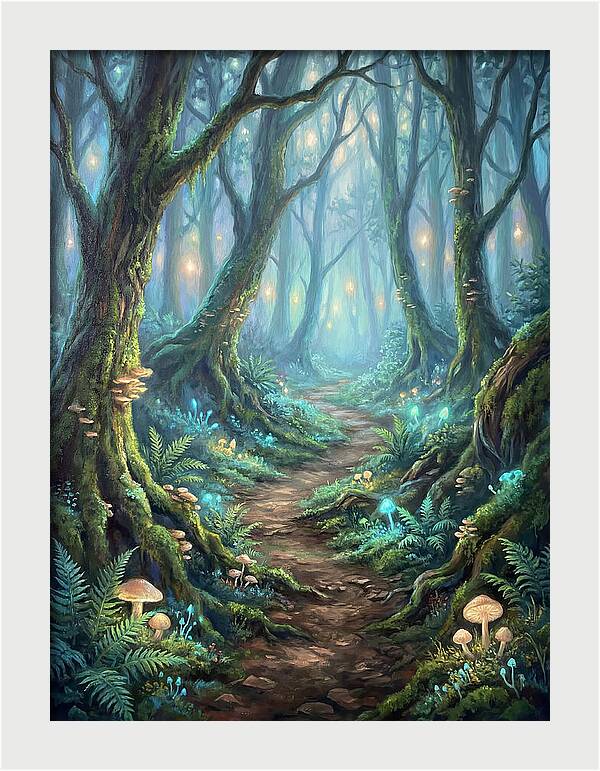 Hiking Trail Through Enchanted Forest