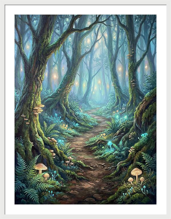 Hiking Trail Through Enchanted Forest