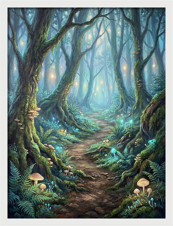 Hiking Trail Through Enchanted Forest
