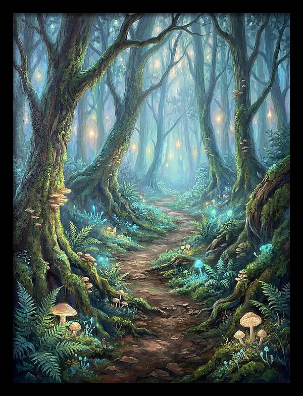 Hiking Trail Through Enchanted Forest
