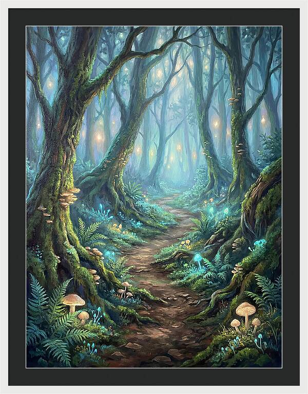 Hiking Trail Through Enchanted Forest