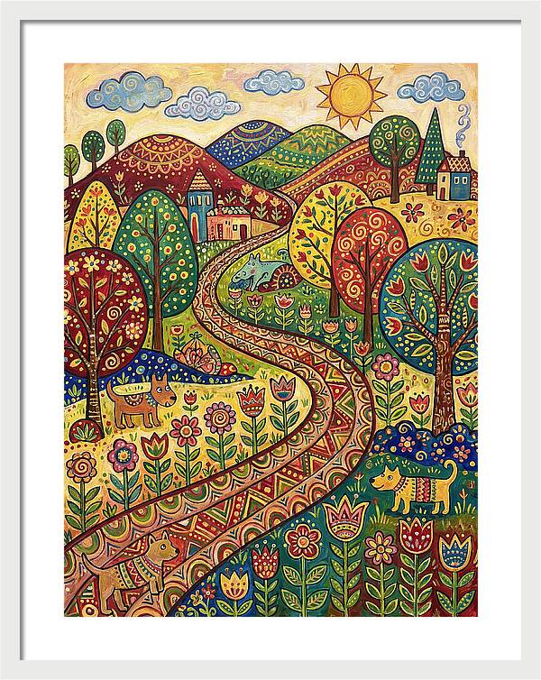 Hiking Trail Through Vibrant Landscape