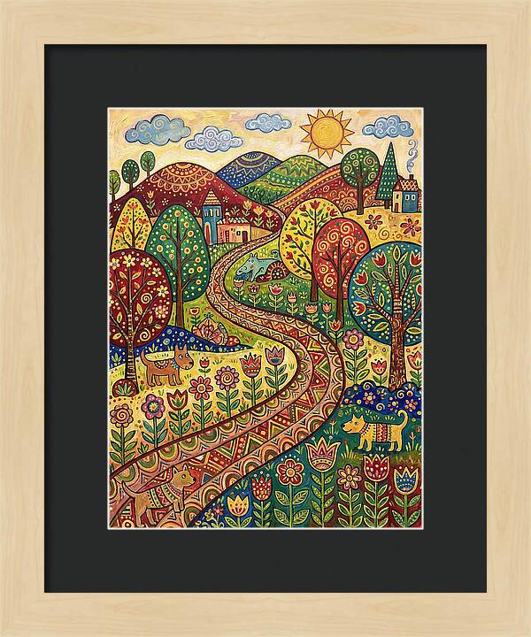 Hiking Trail Through Vibrant Landscape