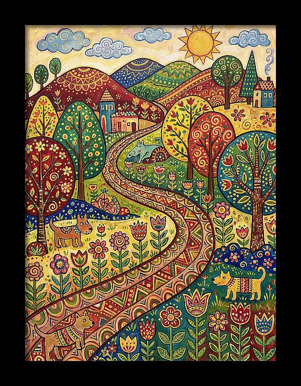 Hiking Trail Through Vibrant Landscape