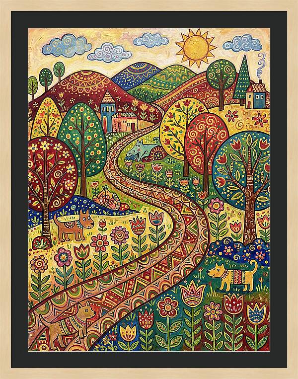 Hiking Trail Through Vibrant Landscape