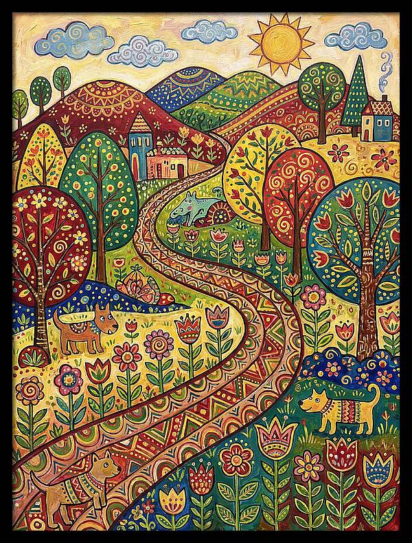 Hiking Trail Through Vibrant Landscape