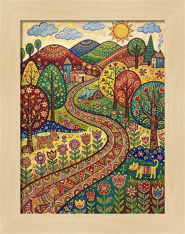 Hiking Trail Through Vibrant Landscape