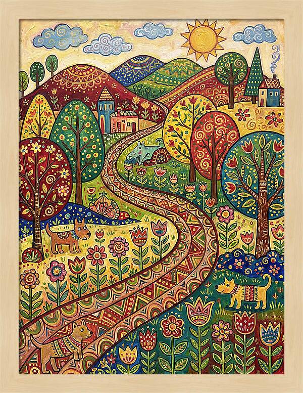 Hiking Trail Through Vibrant Landscape