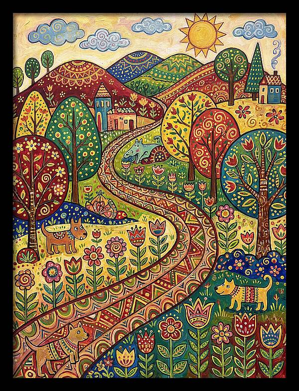 Hiking Trail Through Vibrant Landscape
