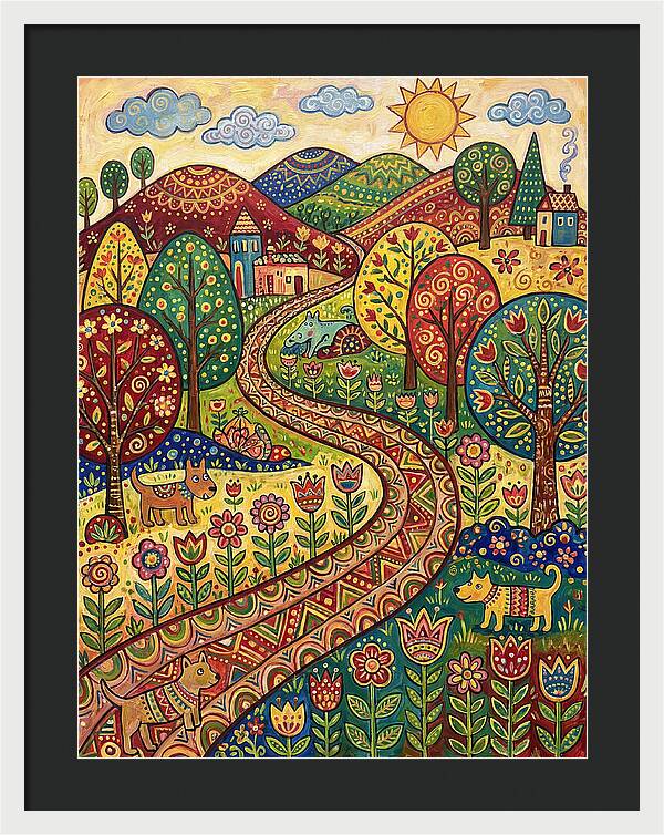 Hiking Trail Through Vibrant Landscape