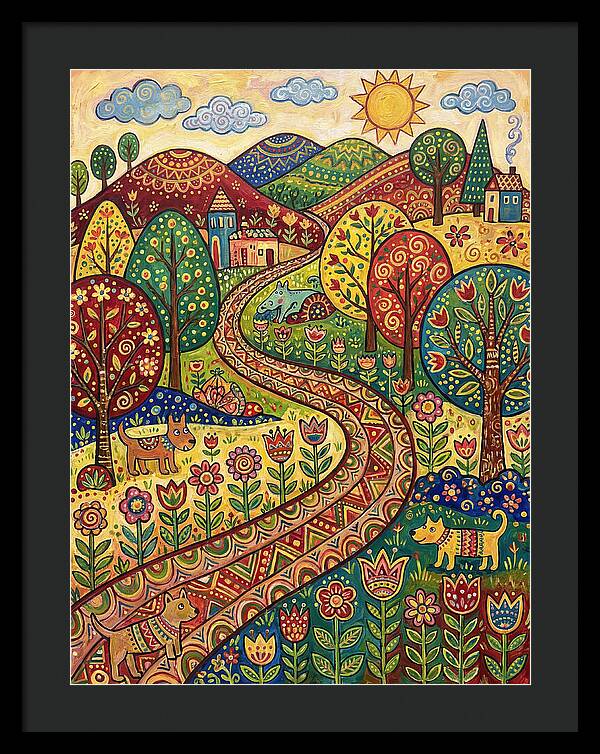 Hiking Trail Through Vibrant Landscape