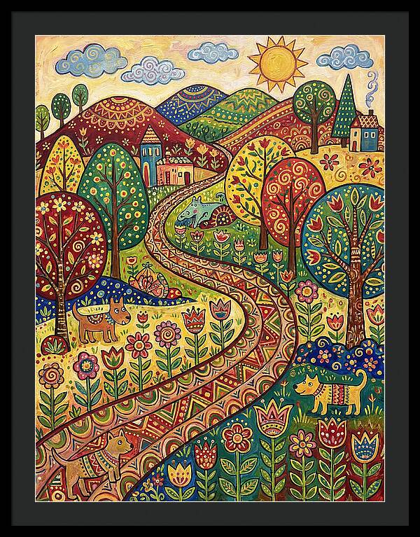 Hiking Trail Through Vibrant Landscape