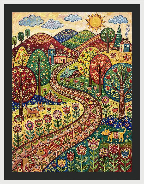 Hiking Trail Through Vibrant Landscape